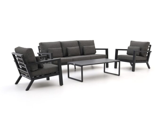 Forza Furniture Forza Sarnico stoel-bank loungeset 4-delig Laagste prijsgarantie! – Grijs