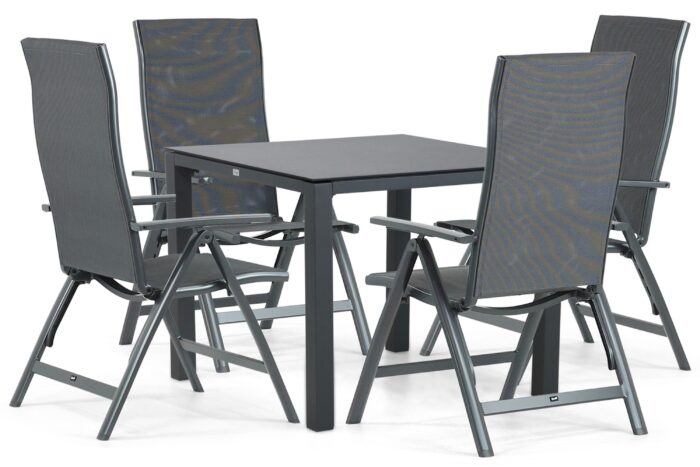 Hartman Sitges/Mateo 90 cm dining tuinset 5-delig – Grijs-antraciet