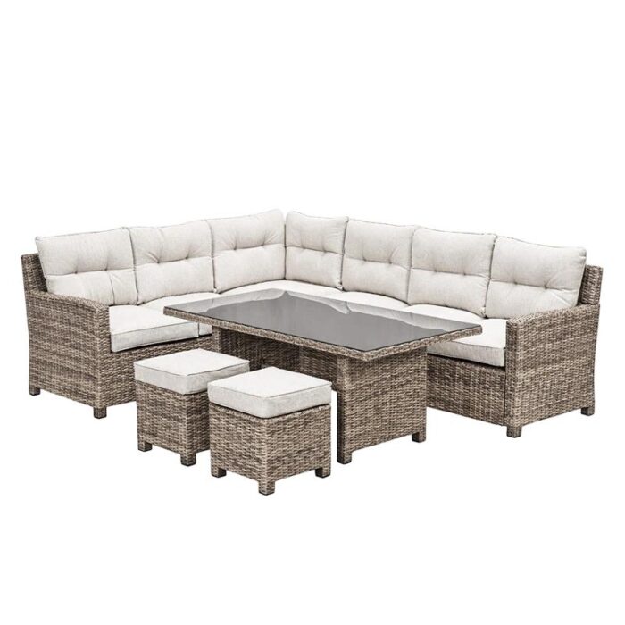Garden impressions Blue Bird Lounge- diningset Links OG/Desert Sand