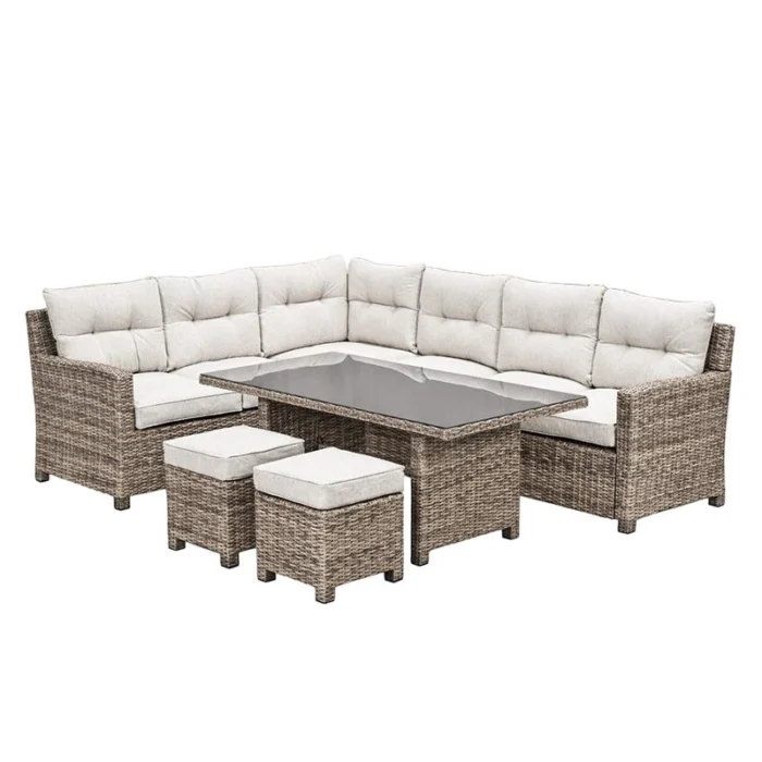 Garden impressions Blue Bird Lounge- diningset Links OG/Desert Sand