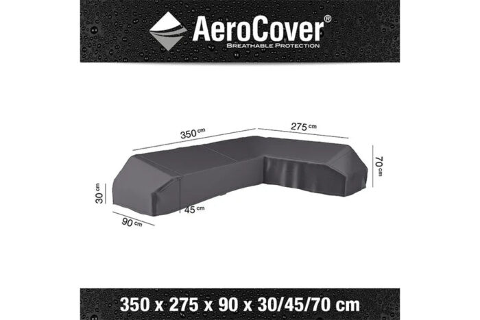 Platinum AeroCover | Loungesethoes 350 x 275 x 90 x 30-45-70(h) | L-Platform Rechts