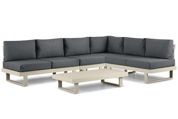 Lifestyle Garden Furniture Lorenzo hoek loungeset 5-delig – Taupe-naturel-bruin