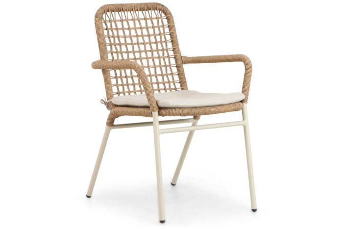 De Laan Projects Laan Catalone dining tuinstoel – Taupe-naturel-bruin