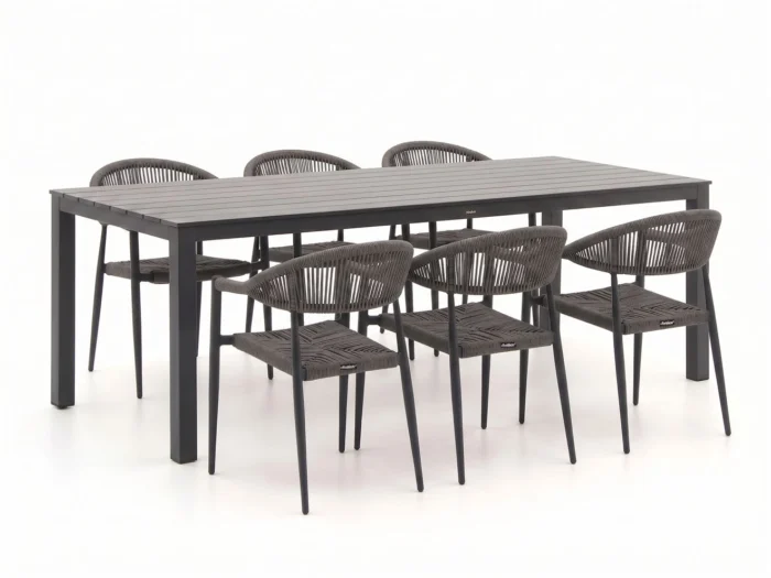 Manifesto Furniture Belpasso/Menzano 220cm dining tuinset 7-delig stapelbaar