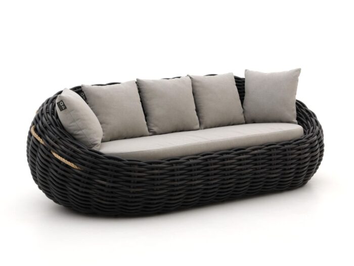 Apple Bee Cocoon lounge tuinbank 3-zits 236cm Laagste prijsgarantie! – Zwart