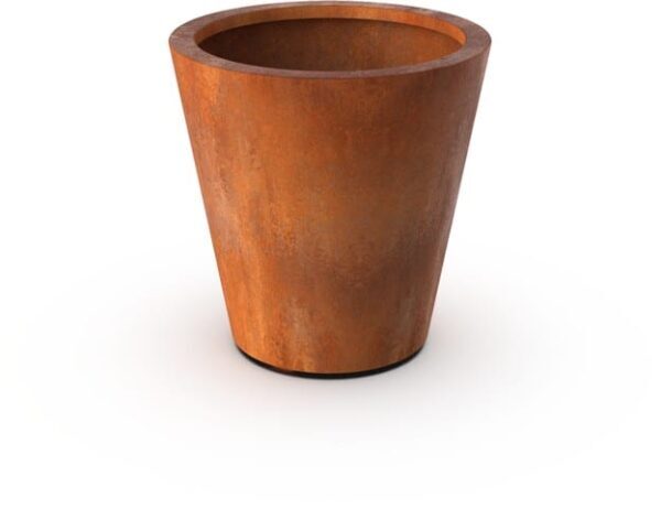 Bloembak plantenbak rond cortenstaal met bodem 100x100cm