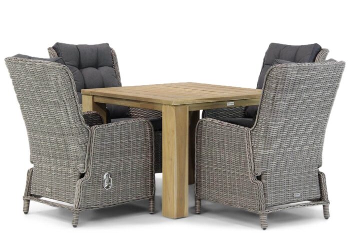 Garden Collections Kingston/Brighton 100 cm dining tuinset 5-delig – Grijs-antraciet