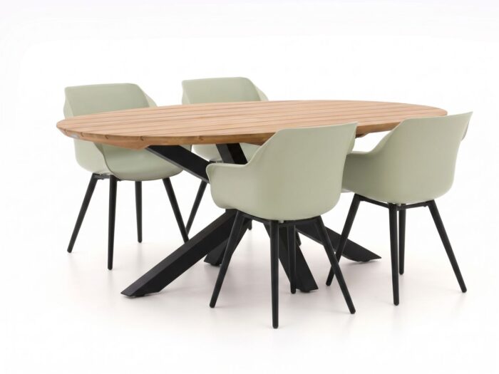 Hartman tuinmeubelen Sophie Studio/Stephanie 200cm dining tuinset 5-delig – Groen