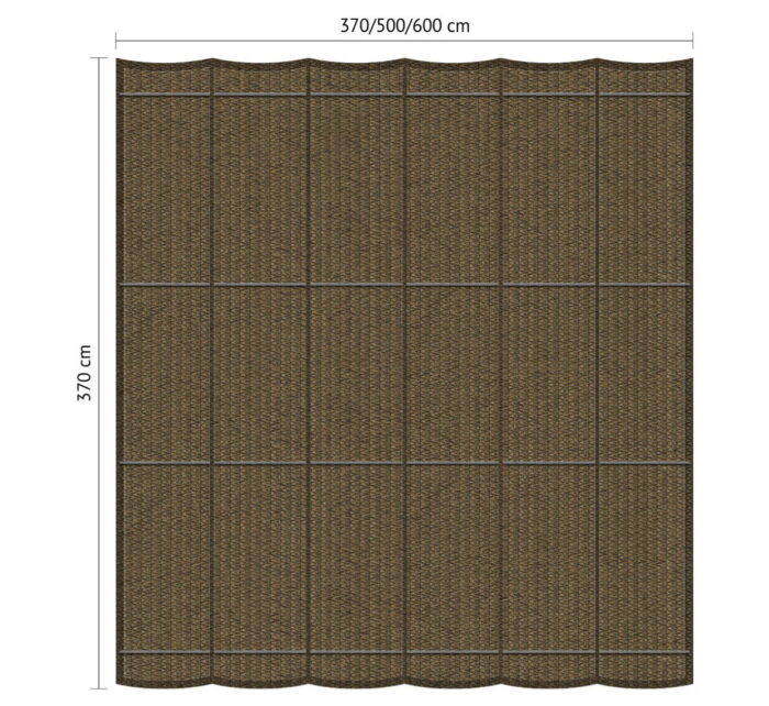 Shadow comfort Harmonicadoek B 3,70 x L 3,70 m Japanese Brown – bruin