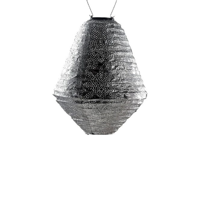 Lumiz Can dia. 30 cm Marrakesh zilver lampion – wit