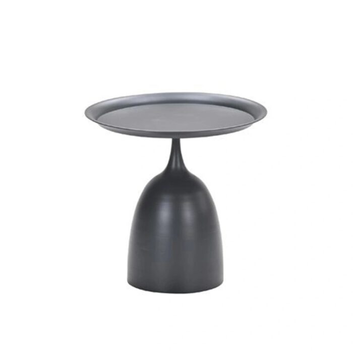 Garden impressions Mioala Bijzettafel Carbon Black dia. 50xH48 cm – grijs