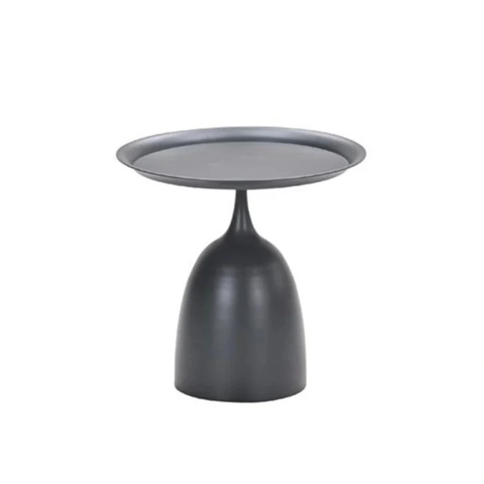 Garden impressions Mioala Bijzettafel Carbon Black dia. 50xH48 cm - grijs