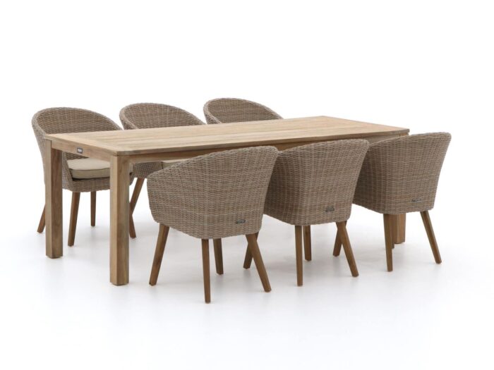 Intenso Furniture Intenso Tropea/ROUGH-S 220cm dining tuinset 7-delig Laagste prijsgarantie! – Bruin