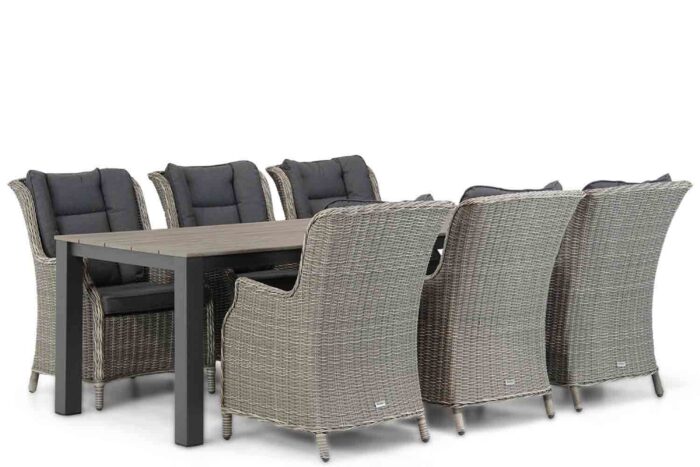 Garden Collections Aberdeen/Valley 240 cm dining tuinset 7-delig – Grijs-antraciet