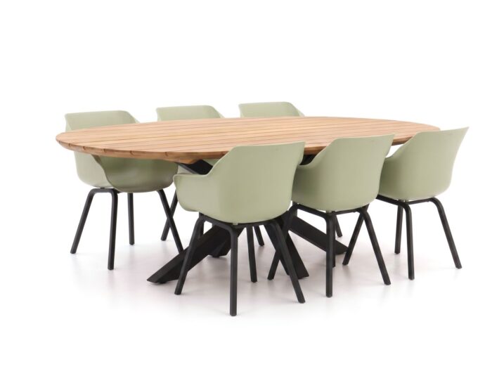 Hartman tuinmeubelen Sophie Studio/Stephanie 240cm dining tuinset 7-delig – Groen