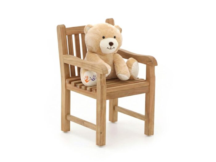 Kees Smit Collectie Kinder tuinstoel 35x40x56cm/KiKabeer Groot 30cm Bruin Laagste prijsgarantie!
