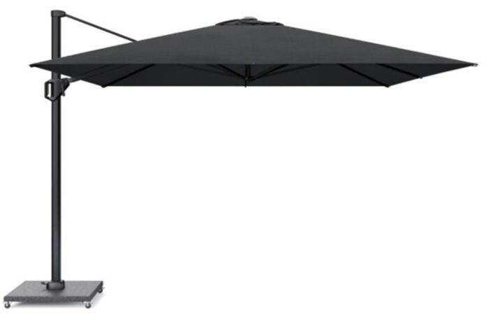 Platinum Challenger zweefparasol 3x3m T1 premium (excl. voet) Jet Black – Zwart