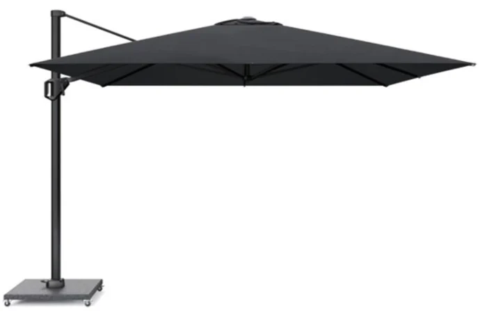 Platinum Challenger zweefparasol 3x3m T1 premium (excl. voet) Jet Black - Zwart