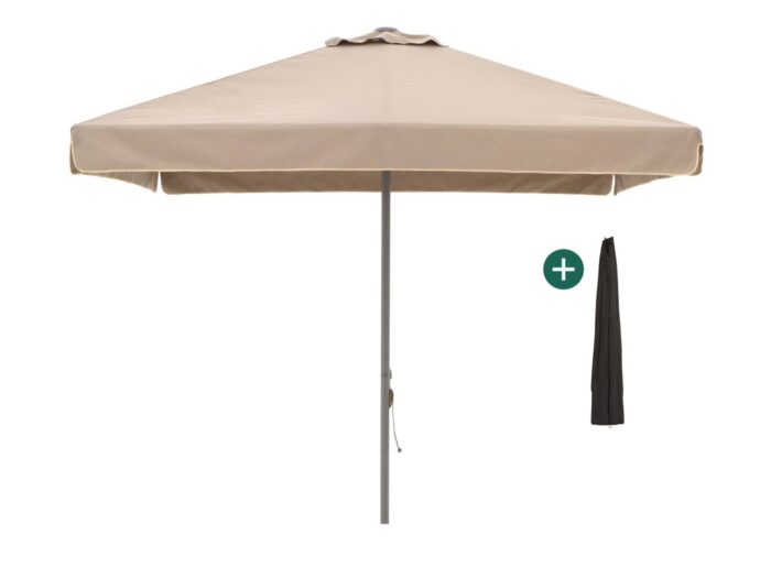 Shadowline Bonaire parasol 300x300cm Laagste prijsgarantie! – Taupe