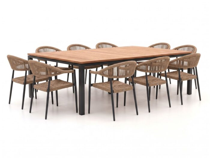 Manifesto Furniture Belpasso/Linosa 240x160cm dining tuinset 11-delig stapelbaar