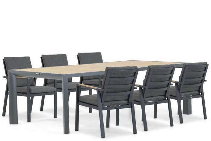 Lifestyle Garden Furniture Marseille/Borello 240 cm dining tuinset 7-delig – Grijs-antraciet