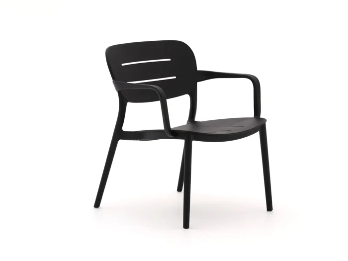 Forza Furniture Pazzia lounge tuinstoel stapelbaar - Zwart