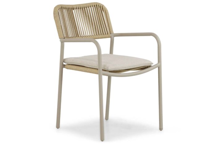 Coco Penya dining tuinstoel – Taupe-naturel-bruin