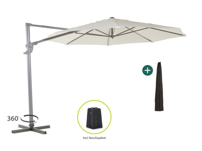 Shadowline Francisco zweefparasol ø330cm – Wit