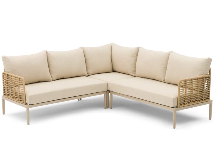 Coco Ibiza hoek loungeset 3-delig – Taupe-naturel-bruin