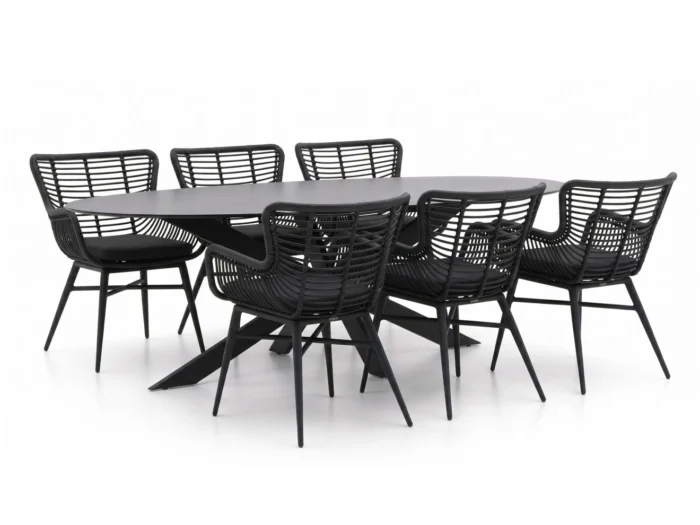 Intenso Furniture Asti/Furato ellips 200cm dining tuinset 7-delig