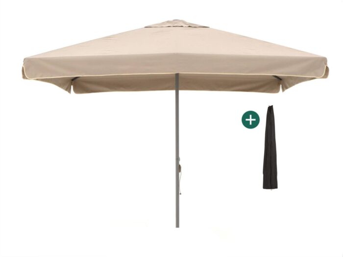 Shadowline Bonaire parasol 350x350cm Laagste prijsgarantie! – Taupe