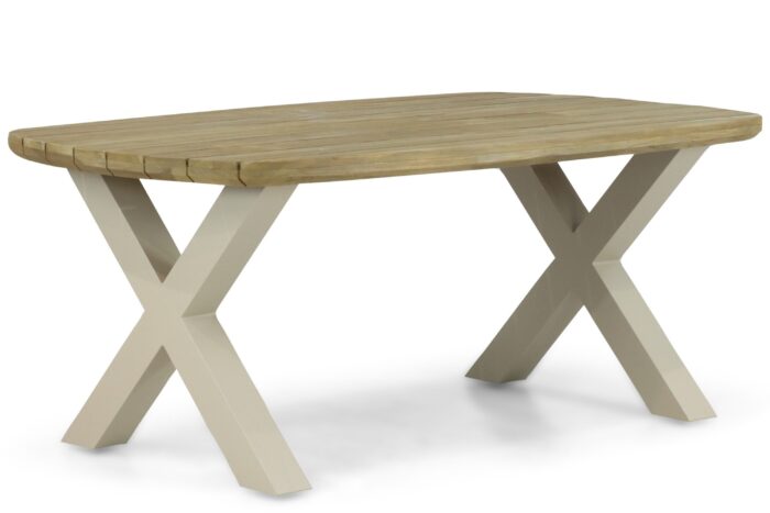 Lifestyle Garden Furniture Falcon/Cardiff dining tuintafel 180 x 115 cm – Taupe-naturel-bruin