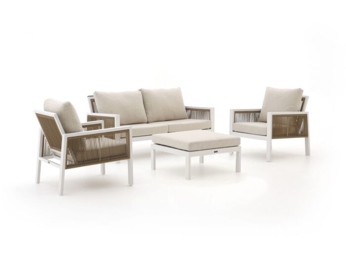 Manifesto Furniture + 15% kassakorting | Manifesto Alzano stoel-bank loungeset 4-delig – Taupe
