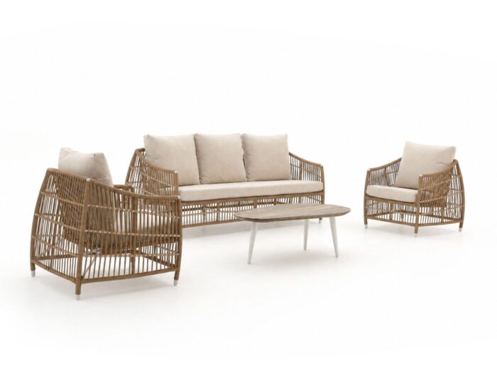 Manifesto Furniture + 10% kassakorting | Manifesto Ortello/ROUGH-K stoel-bank loungeset 4-delig 5-zits