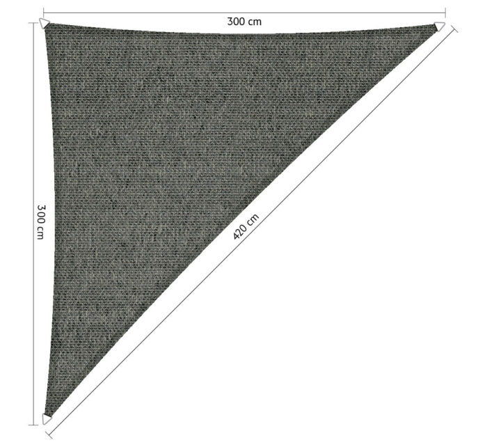 Shadow comfort Driehoek 90 schaduwdoek 3,00×3,00×4,20 m Mystic sand grey – beige