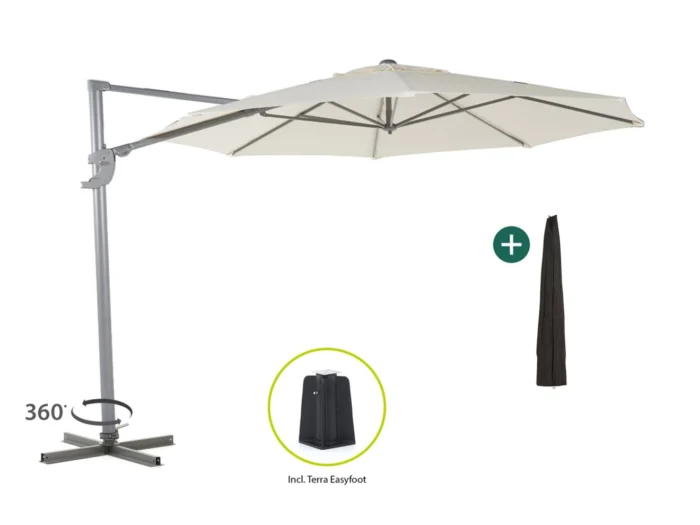 Shadowline Francisco zweefparasol ø330cm - Wit
