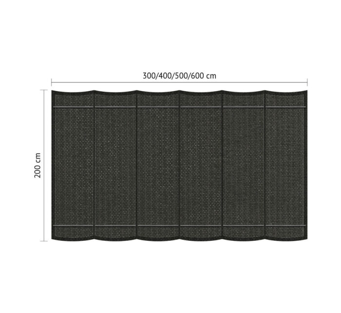 Shadow comfort Harmonicadoek B 2,00 x L 3,00 m Deep Grey – grijs