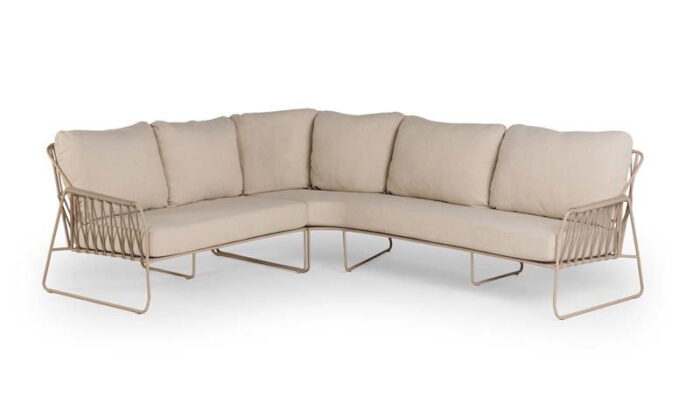 Tierra outdoor Rivera lounge dining hoekset champagne