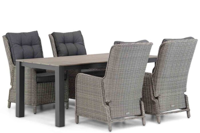 Garden Collections Kingston/Valley 180 cm dining tuinset 5-delig – Grijs-antraciet