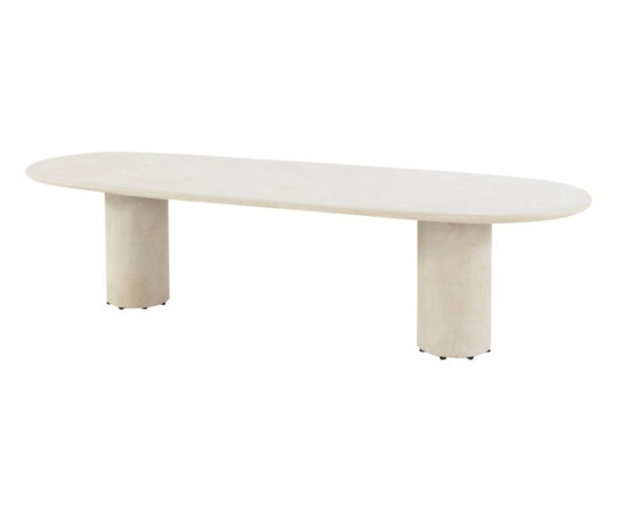 4so Hampton dining tafel zand ovaal mortex 300×110 cm