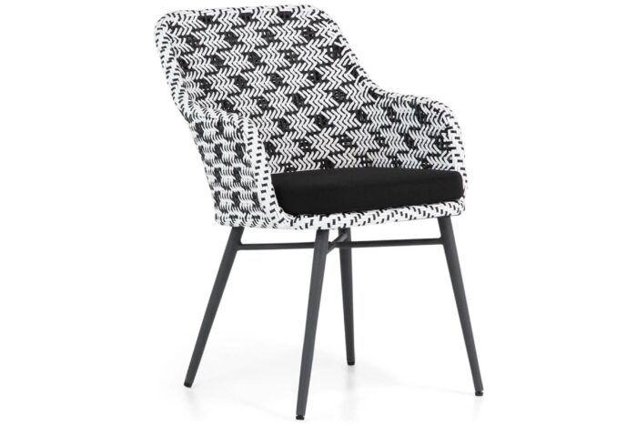 Lifestyle Garden Furniture Crossway dining tuinstoel – Zwart-wit