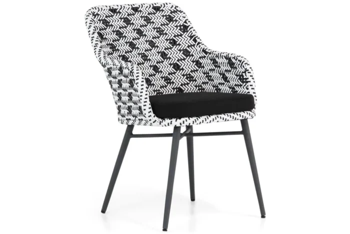 Lifestyle Garden Furniture Crossway dining tuinstoel - Zwart-wit