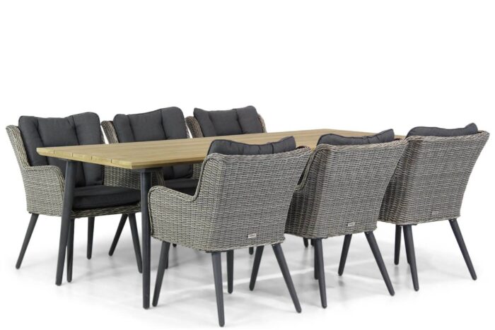 Garden Collections Boston/Montana 240 cm dining tuinset 7-delig – Grijs-antraciet