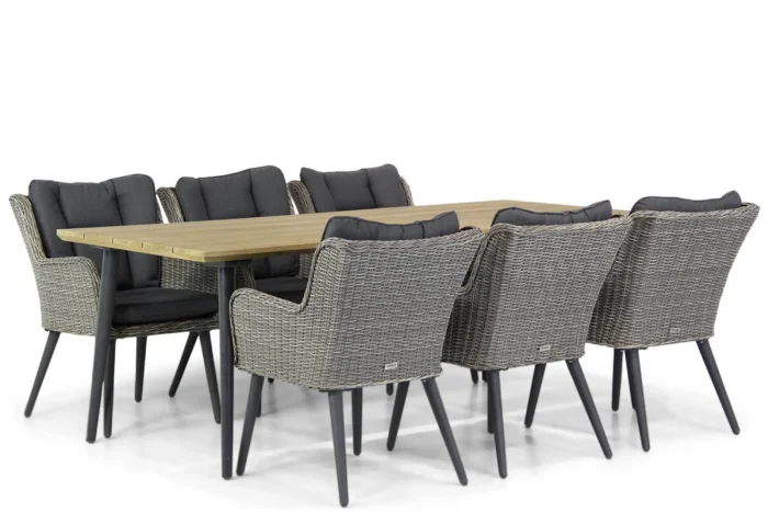 Garden Collections Boston/Montana 240 cm dining tuinset 7-delig - Grijs-antraciet
