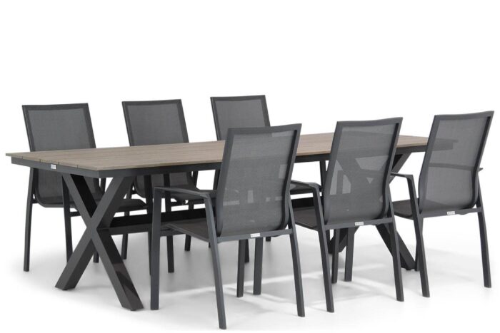 Lifestyle Garden Furniture Ultimate/Forest 240 cm dining tuinset 7-delig – Grijs-antraciet