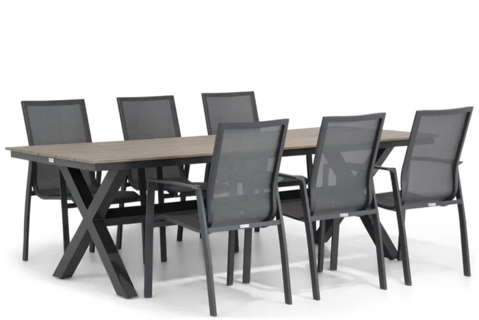 Lifestyle Garden Furniture Ultimate/Forest 240 cm dining tuinset 7-delig - Grijs-antraciet
