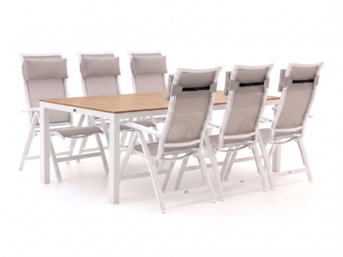 Bellagio tuinmeubelen Bellagio Lugo/Fidenza 220cm dining tuinset 7-delig verstelbaar Laagste prijsgarantie!