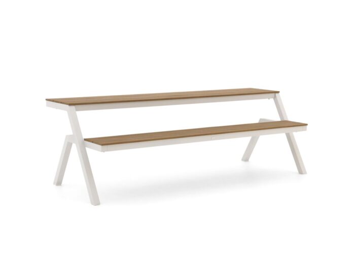 Bellagio tuinmeubelen Bellagio Fidenza picknicktafel balkon 220x85x75cm Laagste prijsgarantie! – Wit