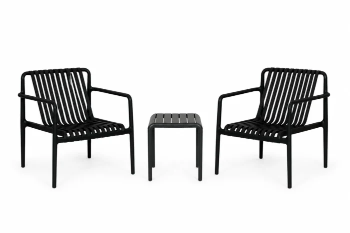Domani Furniture Alba bistroset 3-delig - Grijs-antraciet