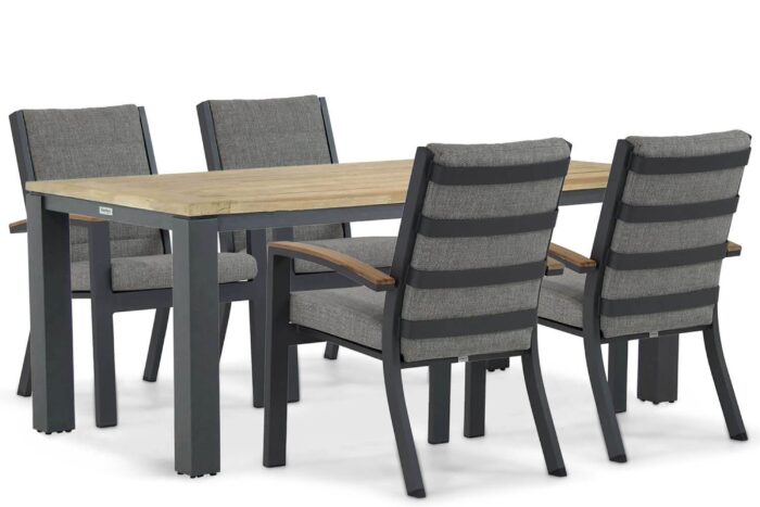 Osmen Midura/Veneto 180 cm dining tuinset 5-delig – Grijs-antraciet